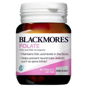 Blackmores 澳佳宝 天然叶酸片 孕早期必备 Folate 500mg Folic Acid Vitamin 90粒