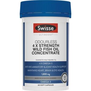 swisse 四倍浓缩野生深海无腥味鱼油 60粒 4 x Strength Wild Fish Oil