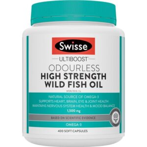 Swisse 1500mg高含量无腥鱼油 Odourless High Strength Wild Fish Oil 1500mg 400粒