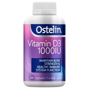 Ostelin 维生素D3 1000IU 大紫瓶 Vitamin D 1000IU - D3 300粒
