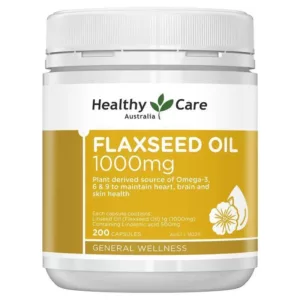 【融化不赔】Healthy Care 亚麻籽油软胶囊 Flaxseed Oil 200粒