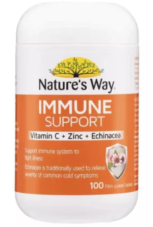 Nature's Way 佳思敏澳萃维天然维生素C提升免疫咀嚼片 Immune Support 100片