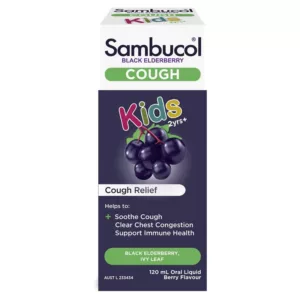 Sambucol 小黑果黑接骨木儿童润喉止咳糖浆 Kids COUGH Liquid 120ml